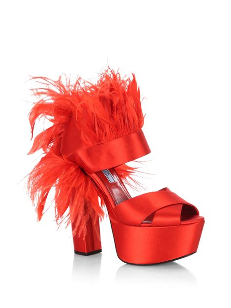 prada feather shoes